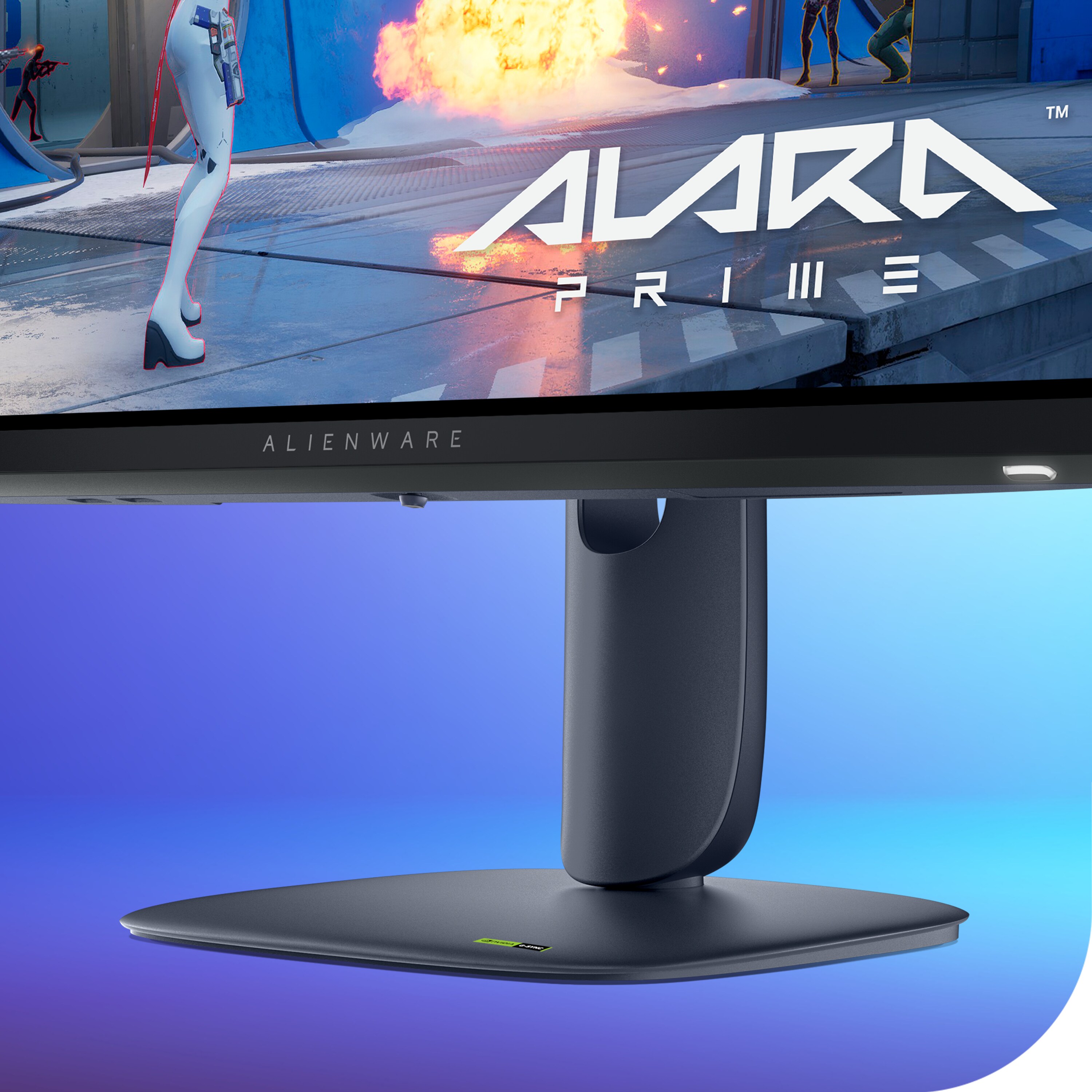 Zbliżenie na monitor z przodu, na którym wyświetlana jest Alara Prime.
