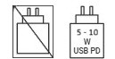 Brak ładowarki 5 - 10W PD