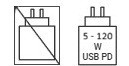 Brak ładowarki 5 - 120W PD