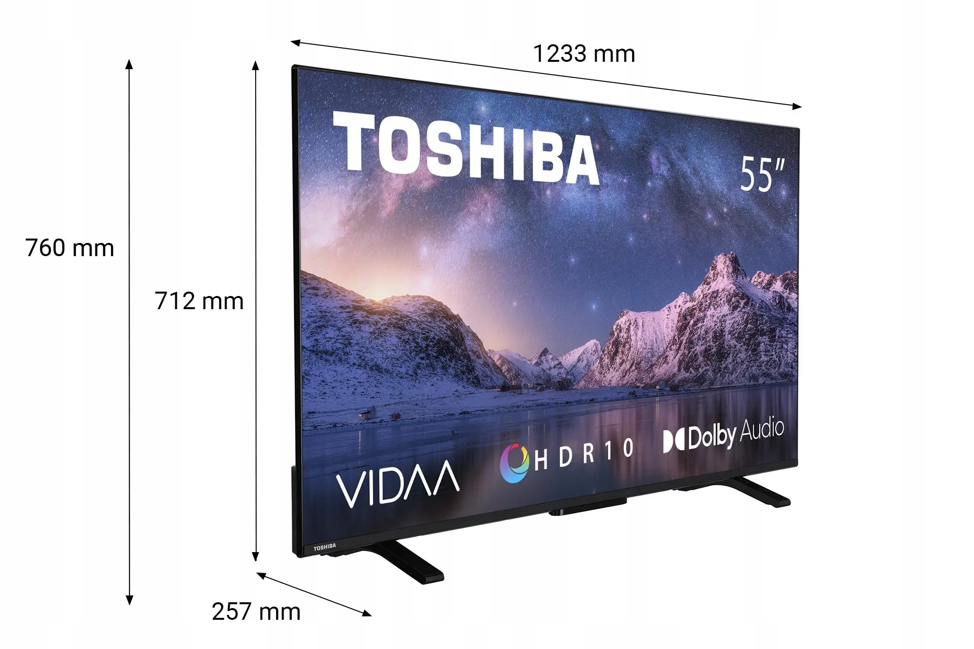 Telewizor Smart TV LED 55" TOSHIBA 55UV2363DAN 4K UHD HDR VIDAA DVB-T2 HEVC Smart TV VIDAA